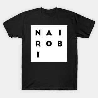 Nairobi | White square letters T-Shirt